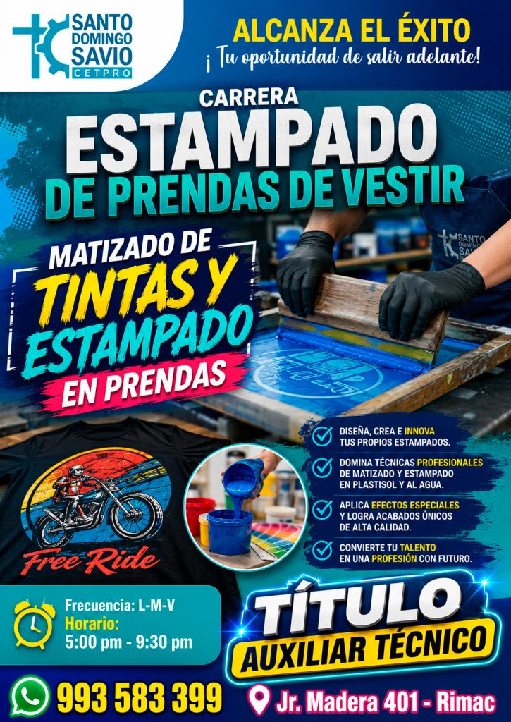 Flyer de Estampado de Prendas de Vestir