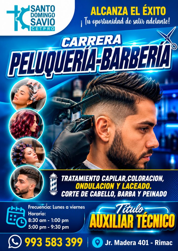 Flyer de Peluquería y Barbería